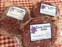 Lilac Hedge Farm Burgers at Falmouth Farmers Market on June 10 2021